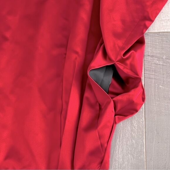 VTG DKNY 90s Bubble Dress Red Silk Scarlet Tank Empire Waist Balloon Pockets 8 - Picture 14 of 16